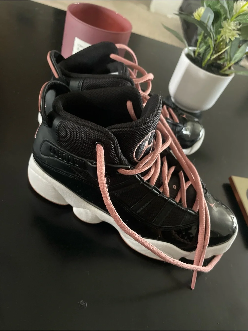 Nike Air Jordan 6 Rings Black Rust Pink Sneakers Retro